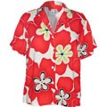 Jam's World Red Floral Print Classic Camp Shirt