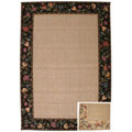 Savannah Floral Border Area Rug (5'3x 7'7)