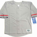 Grey Button-down Baseball Jersey