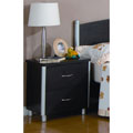 Contemporary Metal Corners Nightstand
