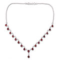 'Scarlet Droplets' Garnet Necklace (India)