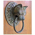 'Watch Cat' Bronze Doorknocker (Indonesia)