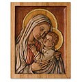 'Mary with Jesus in Her Arms' Cedar Relief Panel (Peru)