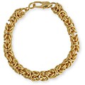 14k Yellow Gold Overlay Byzantine Bracelet