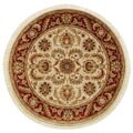 Hand-knotted Huaxia New Zealand Wool Rug (4' Round)