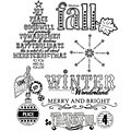 Autumn Leaves 'Tis the Season' Clear Stamps