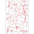 Basic Grey Clear Hearts and Swirls Stamps