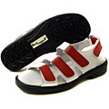 Sandbaggers Lucy Red/ White Sandals