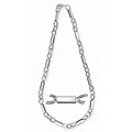 14k White Gold Overlay 20-inch Triple Tie Chain