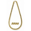 14k Yellow Gold Overlay 36-inch Fancy S-link Chain