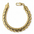 14k Yellow Gold Overlay Fancy S-link Bracelet