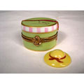 Limoges Hand-painted Hat Box and Hat Keepsake