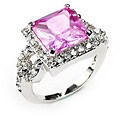 14k White Gold Overlay Super Solitaire CZ Ring