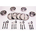 Doskocil Stainless Steel 20-piece Camping Dinnerware Set