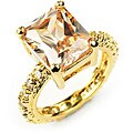 14k Yellow Gold Overlay Solitaire Ring