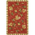 Hand-hooked Bright Floral Cotton Rug (5' x 8')