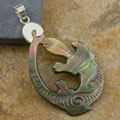 Mother of Pearl Gecko Pendant (Indonesia)