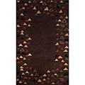 Tribeca Chocolate Tree Border Rug (2'3 x 8')