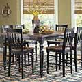Hayden Black/ Cherry Pub Dining Table with Leaf