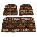 Ascot Indoor Wicker Settee 3-piece Cushion Set