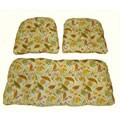 Kayou Indoor Wicker Settee 3-piece Cushion Set