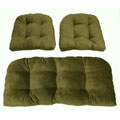 Daron Indoor Wicker Settee 3-piece Cushion Set