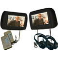 Black 9-inch Headrest DVD Player