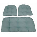Tuscon Spa Indoor Wicker Settee 3-piece Cushion Set