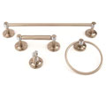 Nickel/ Chrome 4-piece Bathroom Accessory Kit