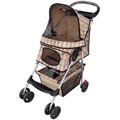 Deluxe 4-wheel Dog Cat Stroller Pet Carrier House