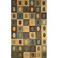 Hand-knotted Karela Squares Wool Rug (5' x 8')