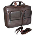 Jourdan Brown Leather Portfolio Computer Case