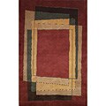 Hand-knotted Bhutan Frames Wool Rug (8' x 11')