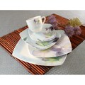 Weimar Lilly 5-piece Square Porcelain Dinnerware Set