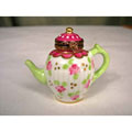 Limoges Hand-painted Floral Teapot Keepsake Box