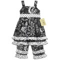 JoJo Designs Girl's 2-piece Black/ White Floral Outfit