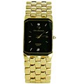 Goldtone Jules Jurgenson Men's Black Dial Watch