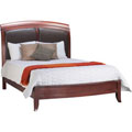 Brighton Eastern King Faux Leather Panel Sleigh Bed