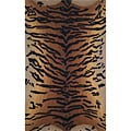Safari Tiger Brown Wool Rug (5' x 8')