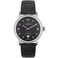 Jacques Lemans Men's Black Leather Strap Watch