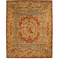 Hand-tufted Blue Aubusson Wool Rug (9' x 12')