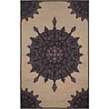 Ravella Iron Medallion Indoor/ Outdoor Rug (5' x 8')