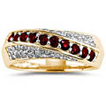 10k White Gold Ruby and 1/3ct TDW Diamond Ring (I-J, I1-I2)