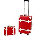 Rockland Handmade 2-piece Rolling Trunk Luggage Set