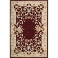 Hand-tufted Ardenne Burgundy Wool Rug (8' x 10'6)