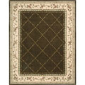 Hand-tufted Ardenne Khaki Wool Rug (5' x 7'6)