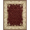 Hand-tufted Ardenne Burdundy Wool Rug (5' x 7'6)