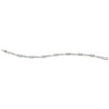 10k White Goldplated Steel Diamond Bracelet