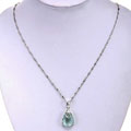 Sterling Silver Fluorite Teardrop Necklace