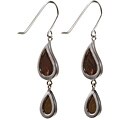 Sterling Silver Yellow Jasper and Mookarite Earrings
